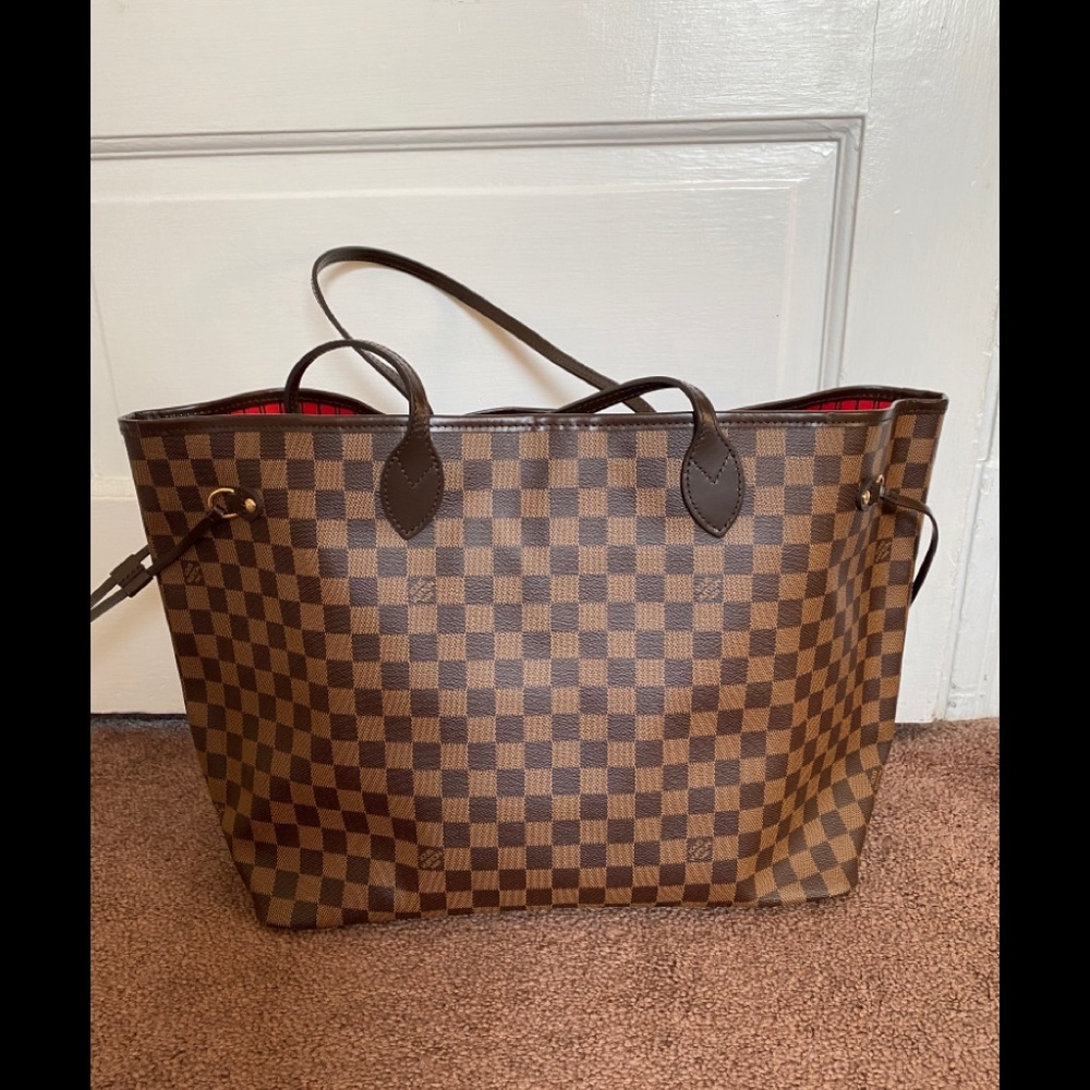 Louise Vuitton Never Full GM, Damier Ebene